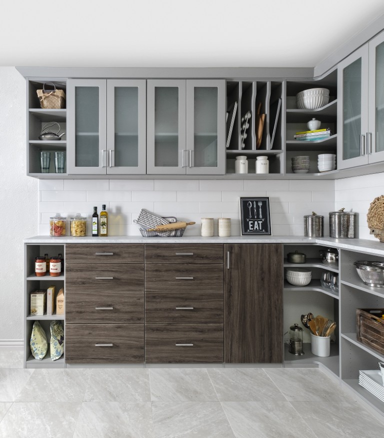 ash colored custom pantry in ottawa