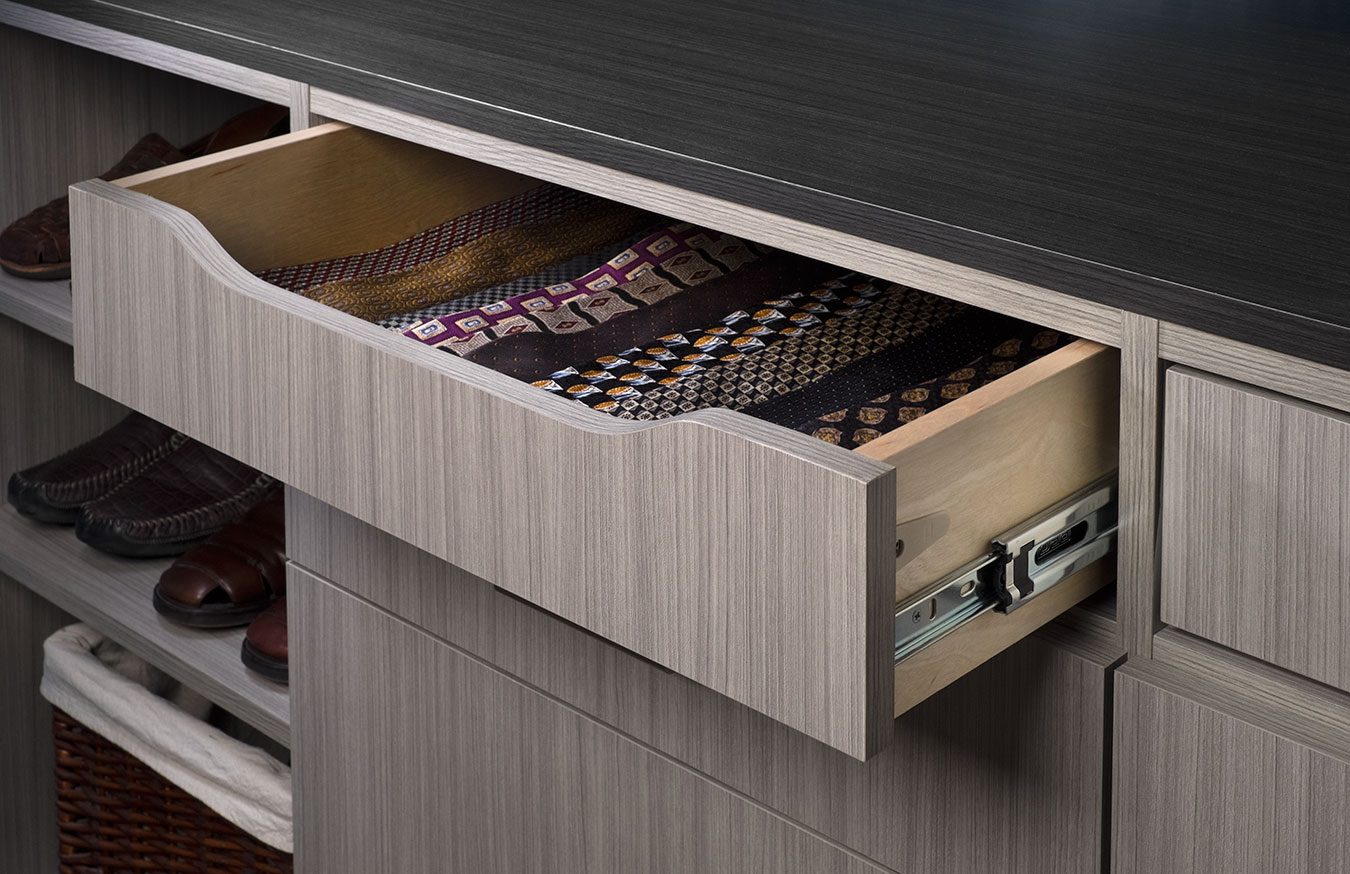 concrete scoop drawer closet organizer in ottawa