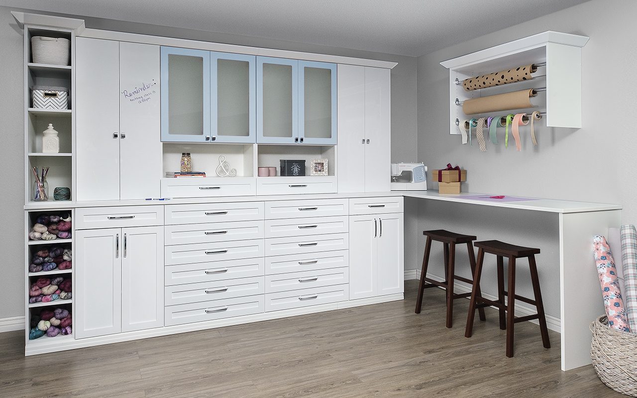 custom closet for craft room in ottawa