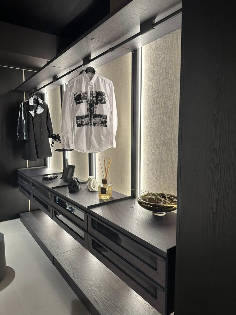 black custom closet in kemptville