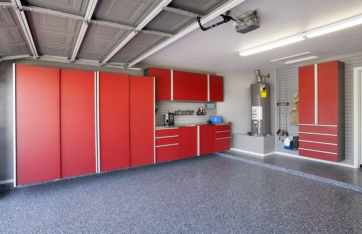 red cabinets stainless garage solutions in ottawa