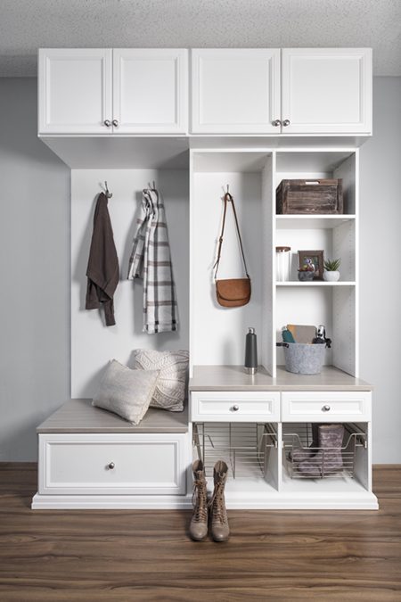 White mudroom in ottawa
