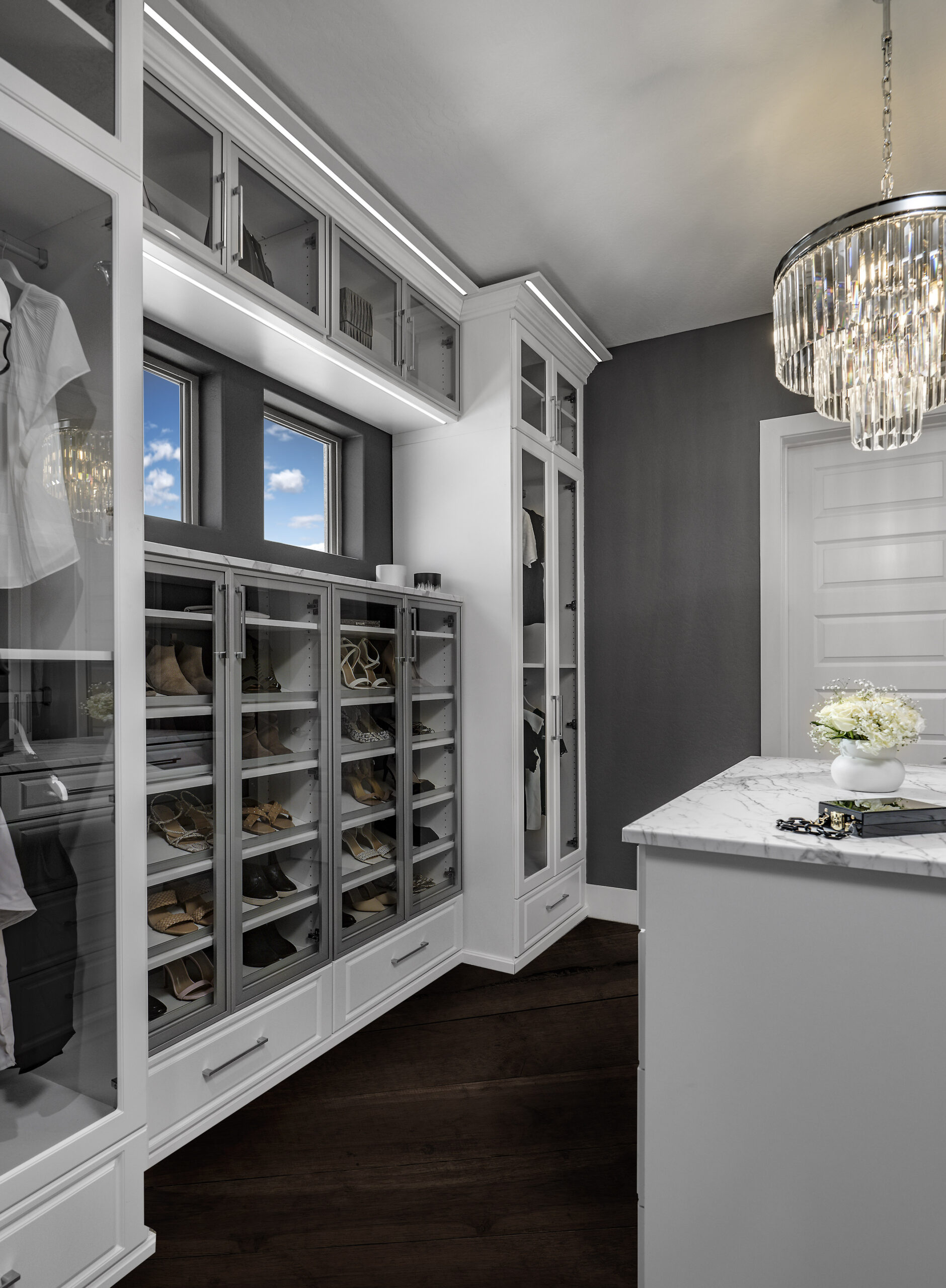 luxury white walk-in closet in ottawa