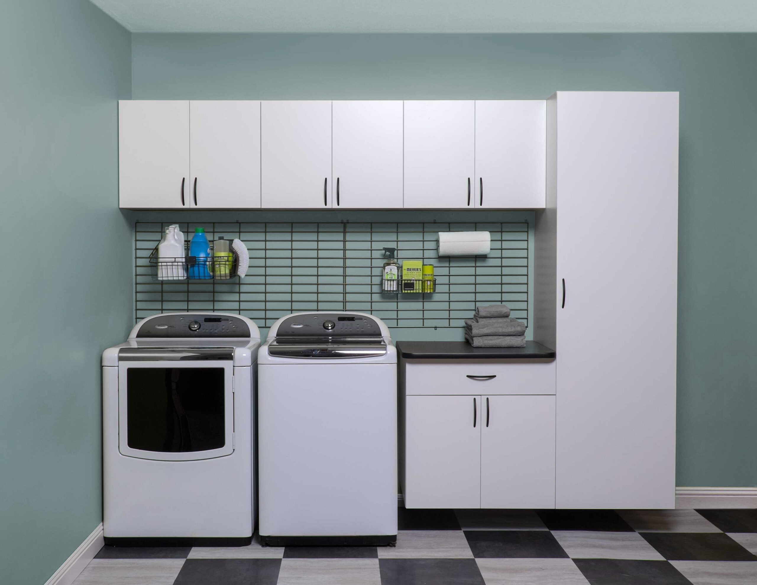 white clean laundry folding station in ottawa